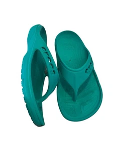 Crocs Baya Damen-Flip-Flop tropisch türkisgrün Sandale lockere Passform Größe 7 - Bild 1 von 7