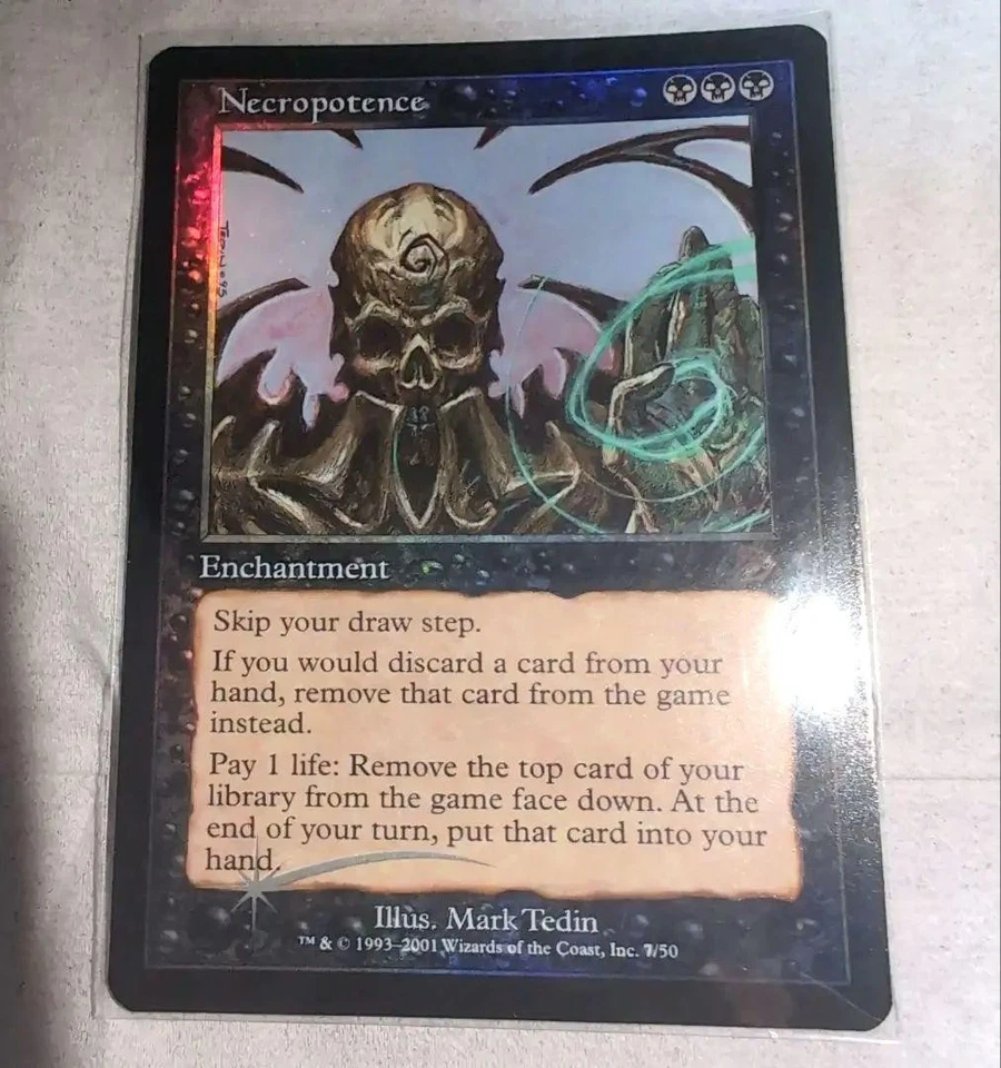 Necropotence Foil Magic The Gathering English Card Used - Image 1 of 4