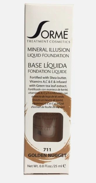 SORME MINERAL ILLUSION LIQUID FOUNDATION 711- GOLDEN LIGHT/NUGGET 0.8 fl oz - Image 1 of 4