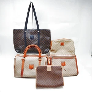 Celine Bolso de Mano Bolso de Mano Bolso sin asas Juego de 5 Marrón PVC 4800675 - Imagen 1 de 11