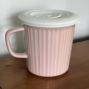 Corningware 24oz 709 ml Pink Mug With Lid microwave and oven safe, soup cup - Picture 1 of 12