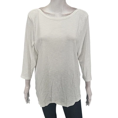 Kirkland подпись женщин хлопок верхний X-Large Sz белый 3/4 рукава футболка - Изображение 1 из 4