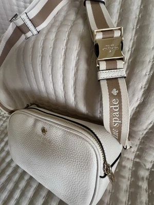 NWT Kate Spade New York EMMA Leather Belt Bag Fanny Pack In Pebbled Parchment - Image 1 of 4