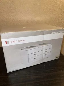 NEW Croft & Barrow Jewelry Box / Chest 3 Drawer Open Top Orig. Price $110 - Picture 1 of 7