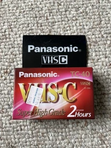 Panasonic TC-40 VHS-C Leer Compact Videocassette SLP 2 Stunden Länge Neu Versiegelt - Bild 1 von 3