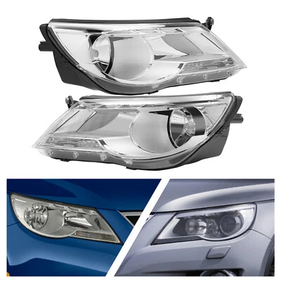 Pair Left+Right Headlight Headlamp Head Light for 2009-2011 Volkswagen Tiguan Foto 1 de 4