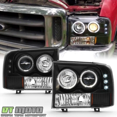 99-04 F250 F350 Super Duty excursão halo projetor luzes 1999-2004 - Imagem 1 de 4