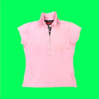 TOMMY HILFIGER GIRL Retro Polo Shirt, Contrast Tape Neckline, Pink, Small - Image 1 of 4