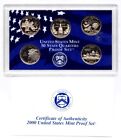 5 Us Coins United States Mint 2000 50 State Quarter Proof Set No Box