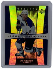 Jay McClement 2005-06 Upper deck Trilogy Rookie Premiere Card /999 Blues #215