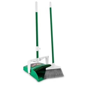 12 In. Lobby Broom and Dustpan Set Cleaning Dusting Tools - Picture 1 of 12