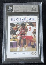 TERESA EDWARDS ROOKIE WNBA USA 1992 Impel Olympicards #19 US Olympic BGS 8.5