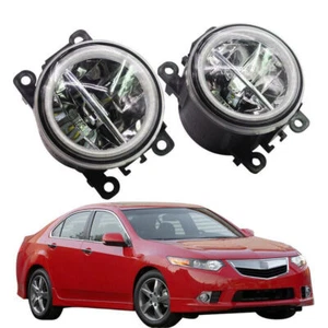 LED Fog Light + Angel Eye Rings Daytime Running Lights DRL Fit For Acura TSX - Imagen 1 de 11