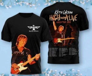 Keith Urban High And Alive Tour 2025 AOP 3D T-shirt - Picture 1 of 3