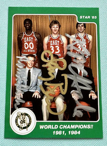 Larry Bird Kevin McHale Robert Parish 1984 Star Signed Autograph TRISTAR CELTICS