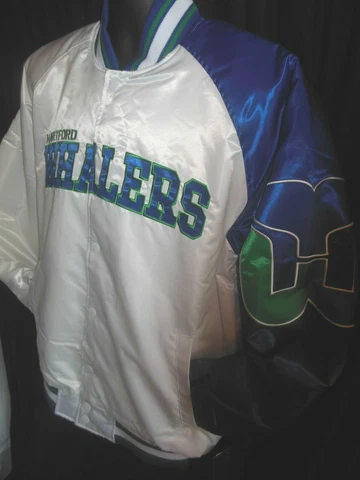 Hartford Walers NHL Men's Quilt Lined Front Snap Starter Jacket L,XL,XXL Cover