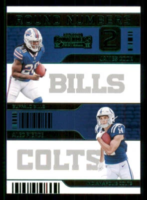 2022 Panini Contenders Round Numbers Emerald #8 Alec Pierce/James Cook - Image 1 of 2