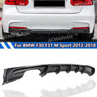 Carbon Look For 2012-2018 BMW F30 F31 320i 328i M Sport Bumper Rear Diffuser Lip