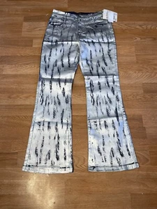 Route 66 Jean's Silver Metallic Size 16 Girl's Vintage Pants - Picture 1 of 7