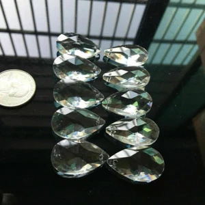 Suncatcher Fengshui Faceted Angel Tear Crystal 10x 28MM Prism Chandelier Pendant - Picture 1 of 8