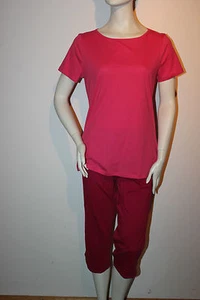 Triumph Pyjama "Summer Casual PK 2P" Gr. 38 beere rosa Hose knielang Loungewear - Picture 1 of 12