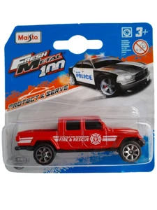 Maisto Jeep Gladiator Fire Rescue Red 1:64 Scale 3 Inch Diecast Model Car - Picture 1 of 1