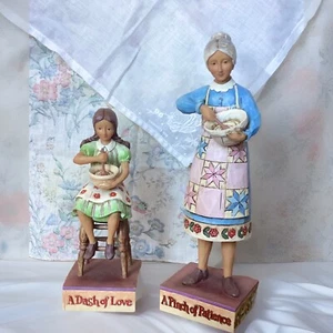 Jim Shore "Pinch of Patience & A Dash of Love" Grandma Baker & Granddaughter - Picture 1 of 15