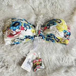 Top bikini floreale Billabong Mixmash bustier taglia media - Foto 1 di 5