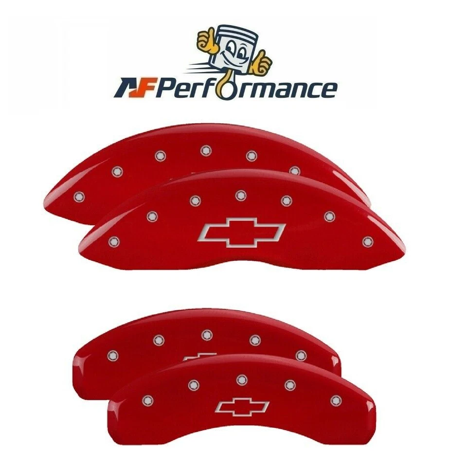 Cubiertas de pinza de aluminio rojo MGP para Chevrolet Silverado 1500 RST/LTZ 2019-2020 Foto 1 de 1