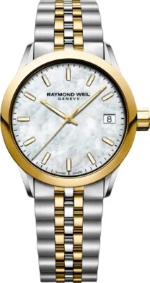 Raymond Weil Freelancer Mother of Pearl Dial Ladies Two Tone Watch 5634-STP-9702 - Image 1 of 4