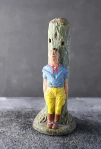 ZUSAMMENSETZUNG PLASTINOL Wild West WW Cowboy Gefangener am Baum zweiteilig ~7 cm N - Bild 1 von 3