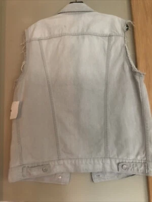 J Brand Womens Denim Oversized Finn Vest  Rockaway  S/M NWT - Image 1 of 4