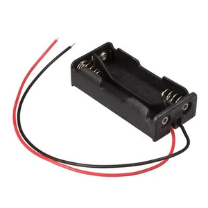 Batteriehalter mit Anschlußkabel für 2x AAA / Micro Batterie Batteriefach offen - Bild 1 von 1