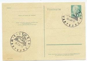 Deutschland DDR 1957 aufgewertete Postkarte H&G 44 Kunst Gemälde Porto Eisenach - Bild 1 von 2