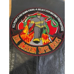 UNIK Cuero Negro - Harley Davidson - Parche Bomberos - Talla 46 - ¡Increíble! - Imagen 1 de 6
