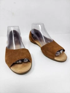 Pure Jill D'Orsay Flats Women 7.5 Tan Nubuck Leather Slip On Shoe Flats Comfort - Picture 1 of 12