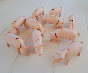 PLAYMOBIL. Animales. Custom. Figuras. Belen. Navidad. Diorama. 10 Cerdos ADULTOS - Imagen 1 de 1