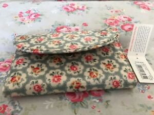Cath Kidston Folded Curved Wallet PROVENCE ROSE  DARK SAGE  BNWT  RRP £32