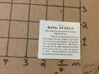 Vintage PUZZLE related paper: EARLY Directions -- ADAM'S BING PUZZLE --