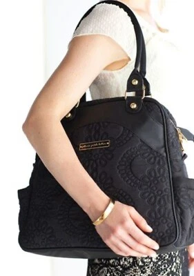 Petunia Pickle Bottom Sashay Satchel Central Park North Stop Black Diaper Bag - Image 1 of 4