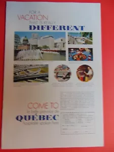 1969 QUEBEC for a Different Vacation Travel photo art print ad - Picture 1 of 1
