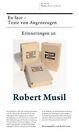 Erinnerungen An Robert Musil 2: En Face-Texte Von A... | Buch | Zustand Sehr Gut