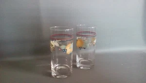 Corelle Set of 2 ea. Heavy Bottom,16 oz. Glasses in the Abundance Pattern - Picture 1 of 3
