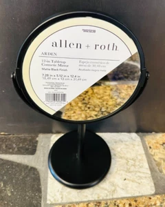 allen+roth 5" x 12.5" Double-sided 5X Magnifying Freestanding Vanity Mirror - Picture 1 of 3