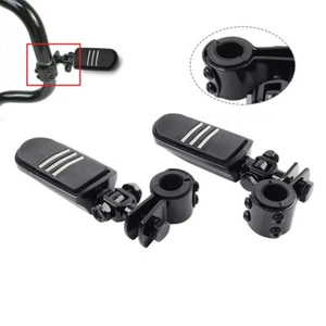 1'' 1-1/4" Highway Crash Bar Foot Pegs For Harley Touring Road King Glide BLK - Picture 1 of 12