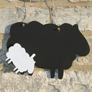 Pizarra de tiza forma de oveja para notas de memorando y decoración del hogar - Imagen 1 de 1