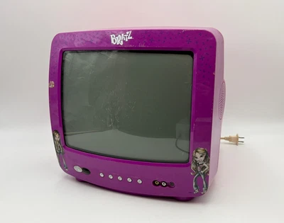 RARE MGA Entertainment 2007 Bratz Purple 14" CRT TV Combo Vintage Y2K  READ - Image 1 of 4
