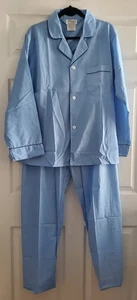 Diplomat Pyjama Set blau Baumwollmischung Herren L Langarm große Knöpfe - Bild 1 von 11