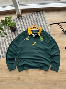 Camisa Asics Sudáfrica Springbok Rugby Manga Larga De Colección Talla XXL Hombres - Imagen 1 de 8