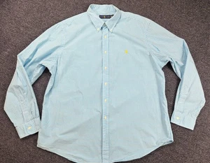 Camisa Ralph Lauren Para Hombre Abotonada Manga Larga Azul Blanco Cuadros Talla XXL  - Imagen 1 de 8